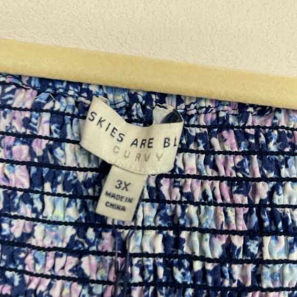 Skies Are Blue Curvy Floral sleeve Midi Dress Size 3X NWT - Picture 5 of 8